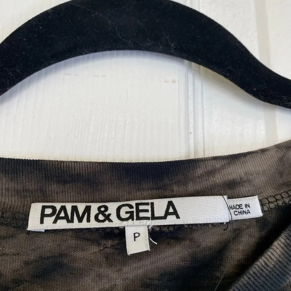 PAM & GELA Tie Dye Twisted Dress Revolve Brown Size Extra Small - Picture 5 of 8